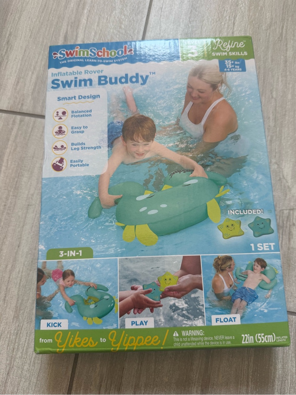 NEW SwimSchool Swim Buddy Inflatable Rover